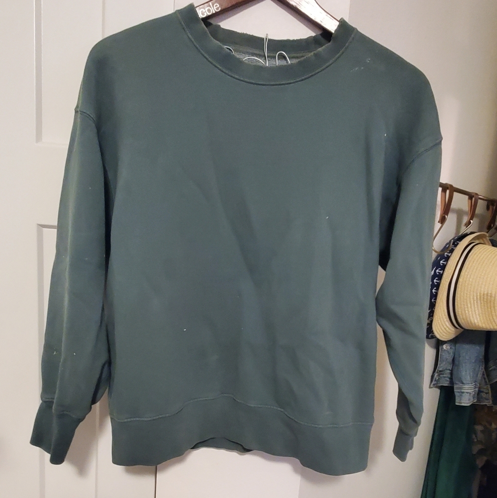 Teal AE crew neck sweat shirt